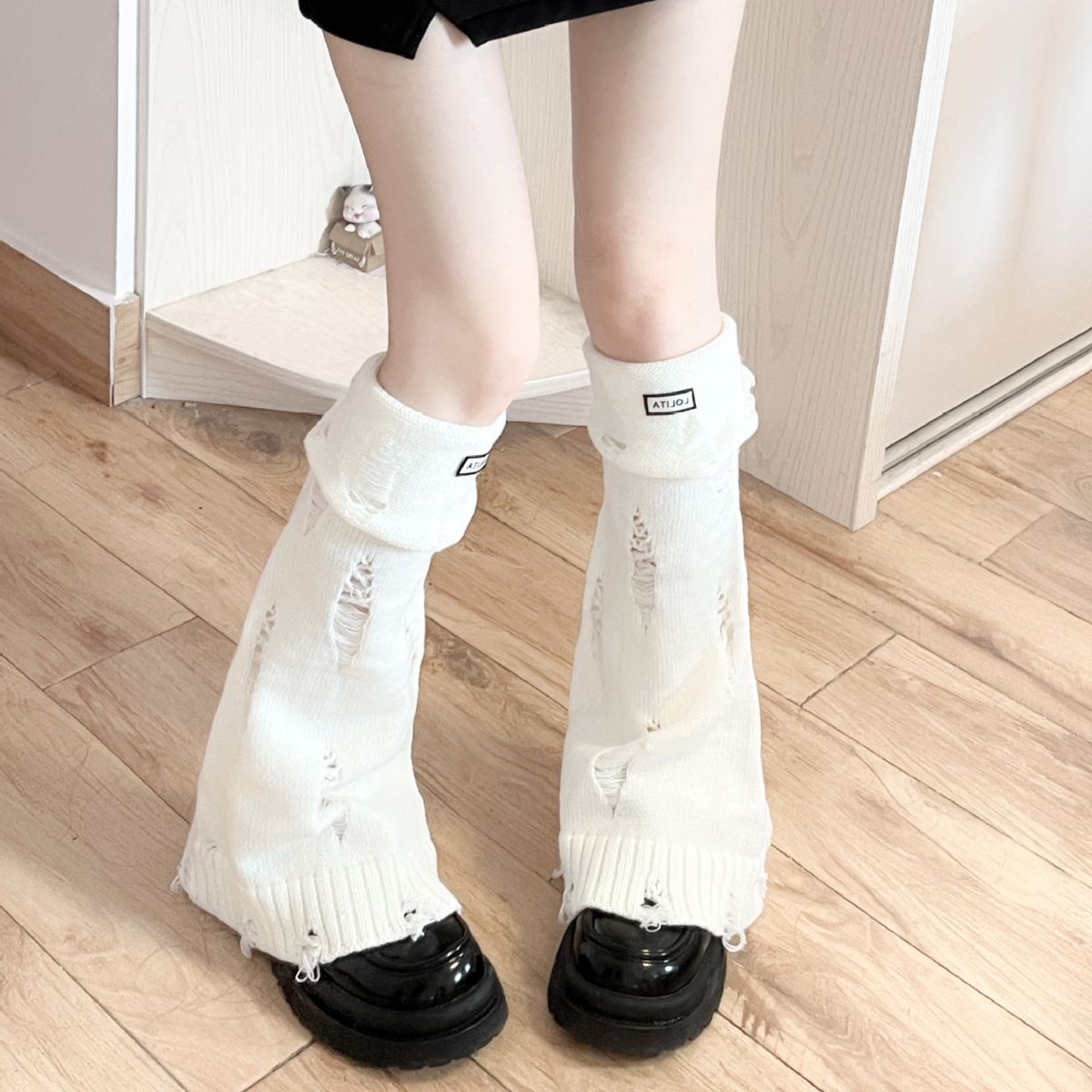 Knitted Leg Warmers with Various Patterns