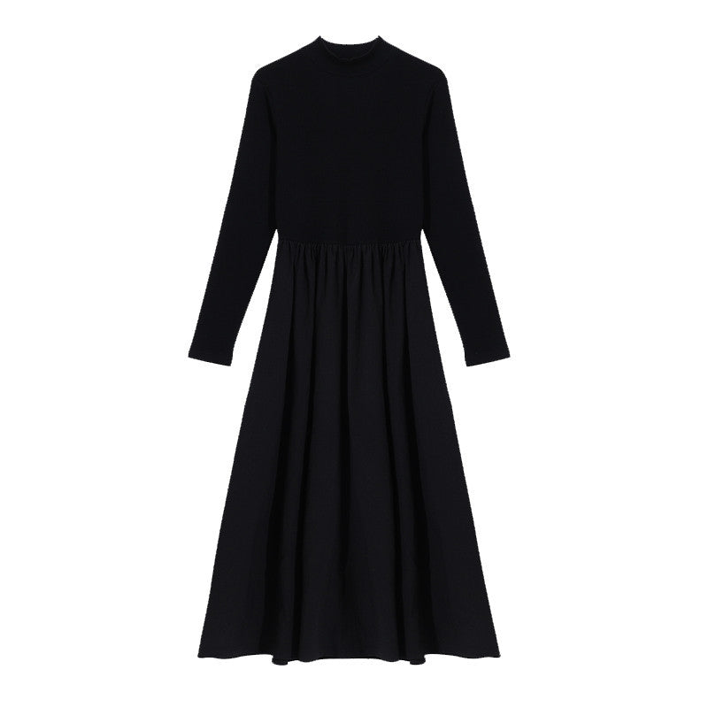 Knitted long-sleeved dress