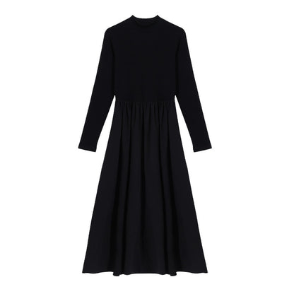 Knitted long-sleeved dress