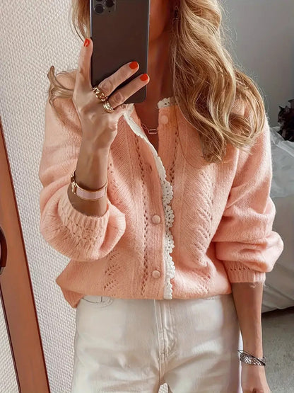 Knitted long-sleeved sweater