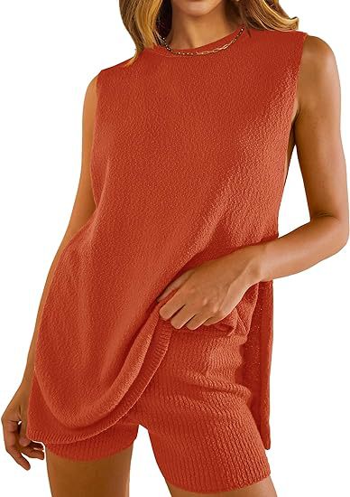 Knitted loose-sleeved casual pullover set for women