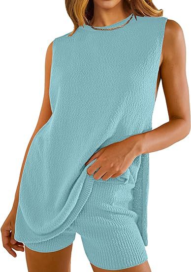 Knitted loose-sleeved casual pullover set for women