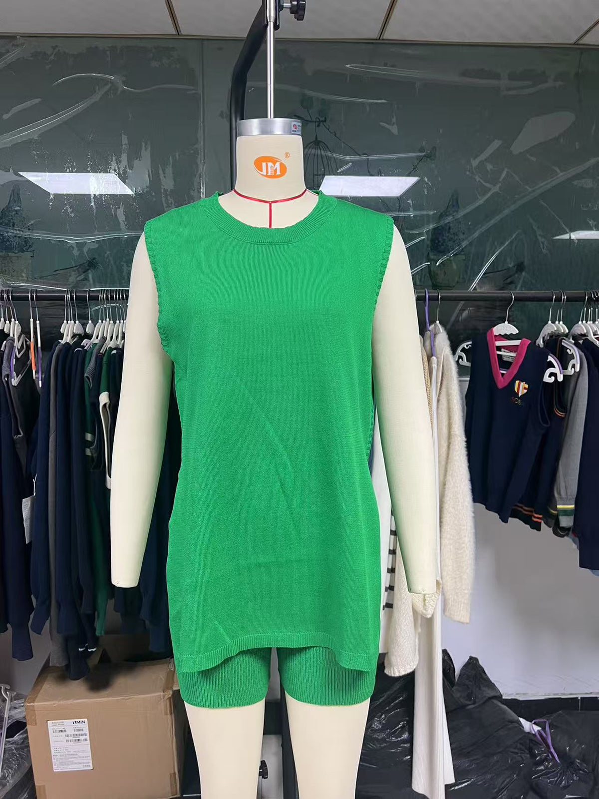 Knitted loose-sleeved casual pullover set for women