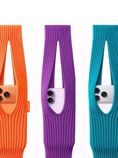 Knitted mobile phone bag
