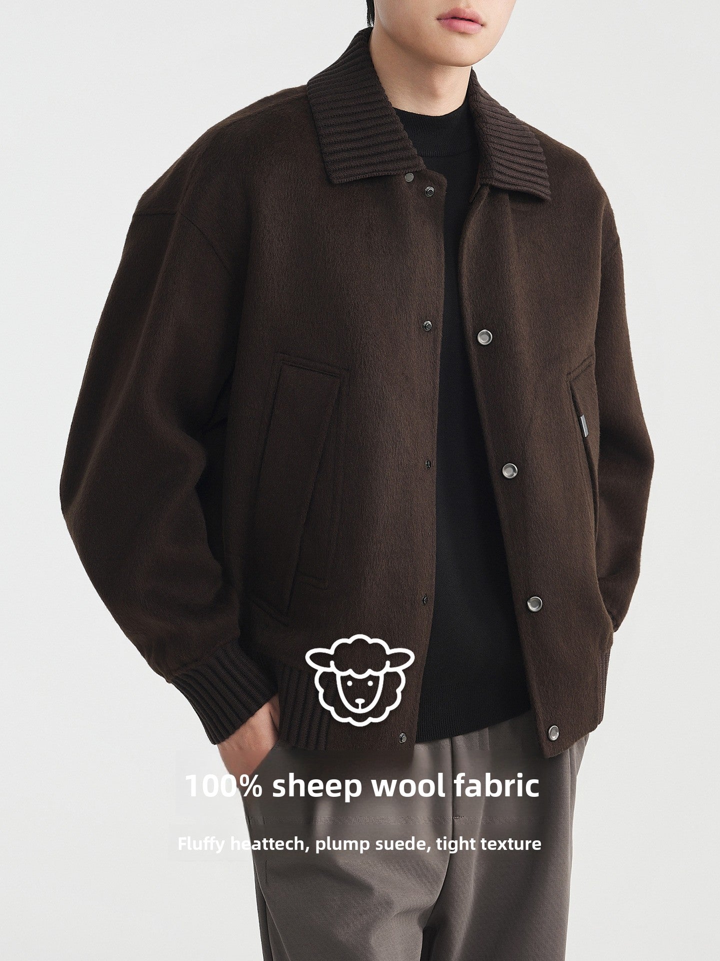 Knitted patchwork coat