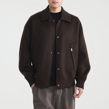 Knitted patchwork coat