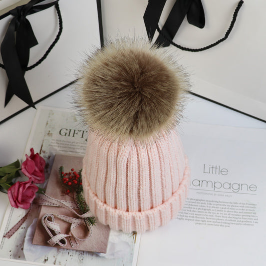 Knitted pullover wool hat