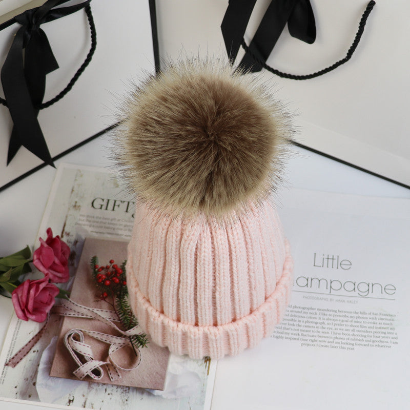 Knitted pullover wool hat