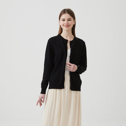 Knitted pure cotton cardigan