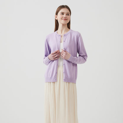 Knitted pure cotton cardigan