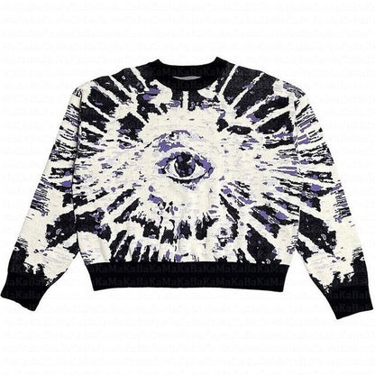 Knitted round neck sweater