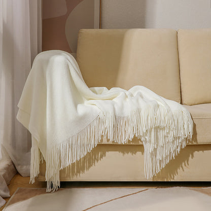 Knitted sofa blanket
