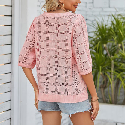 Knitted sweater blouse