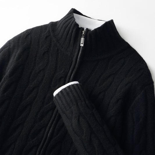 Knitted sweater coat
