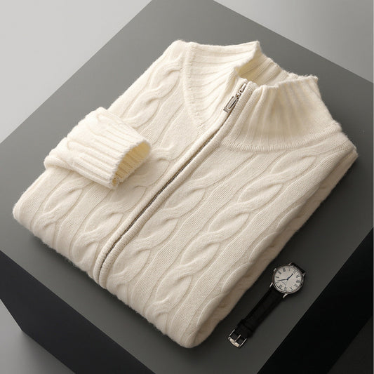 Knitted sweater coat