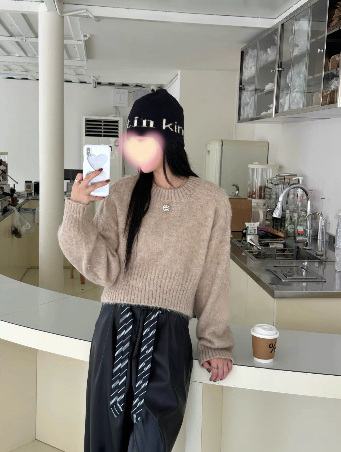 Knitted sweater top