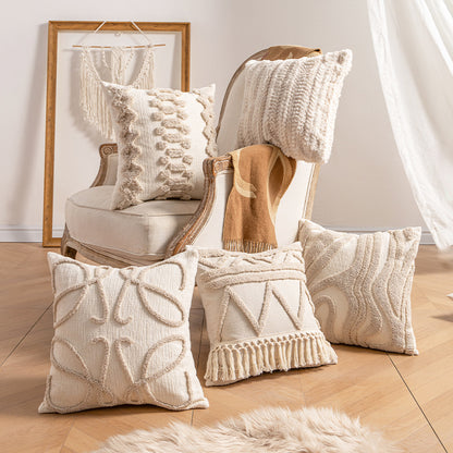 Knitted Tassel Pillow Case