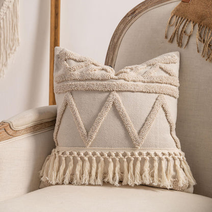 Knitted Tassel Pillow Case