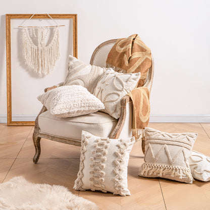 Knitted Tassel Pillow Case