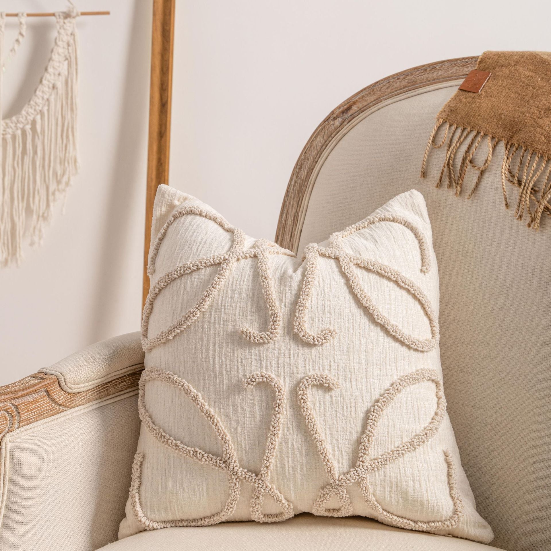 Knitted Tassel Pillow Case