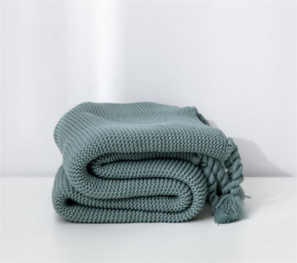 Knitted Tassel Sofa Blanket