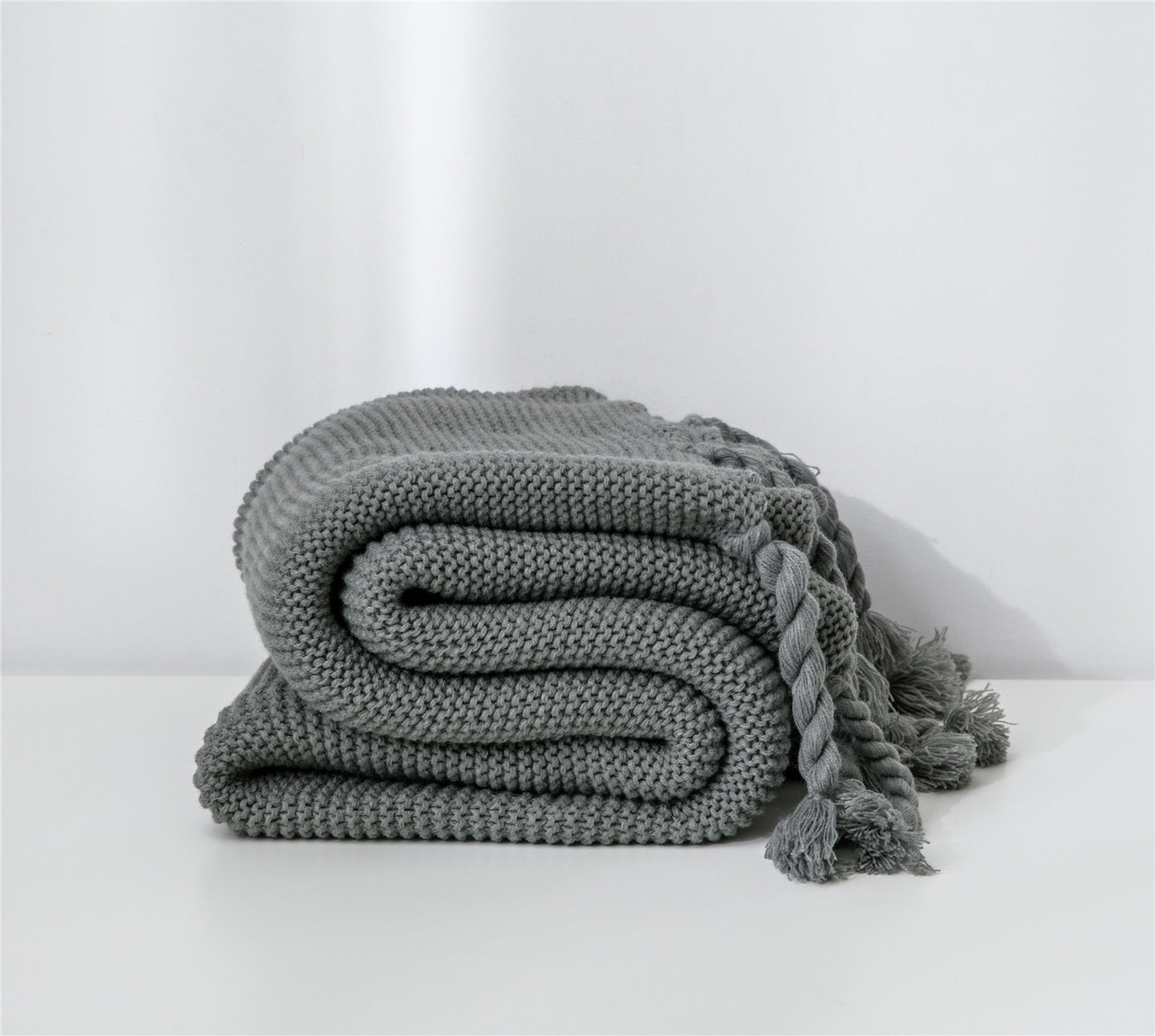 Knitted Tassel Sofa Blanket