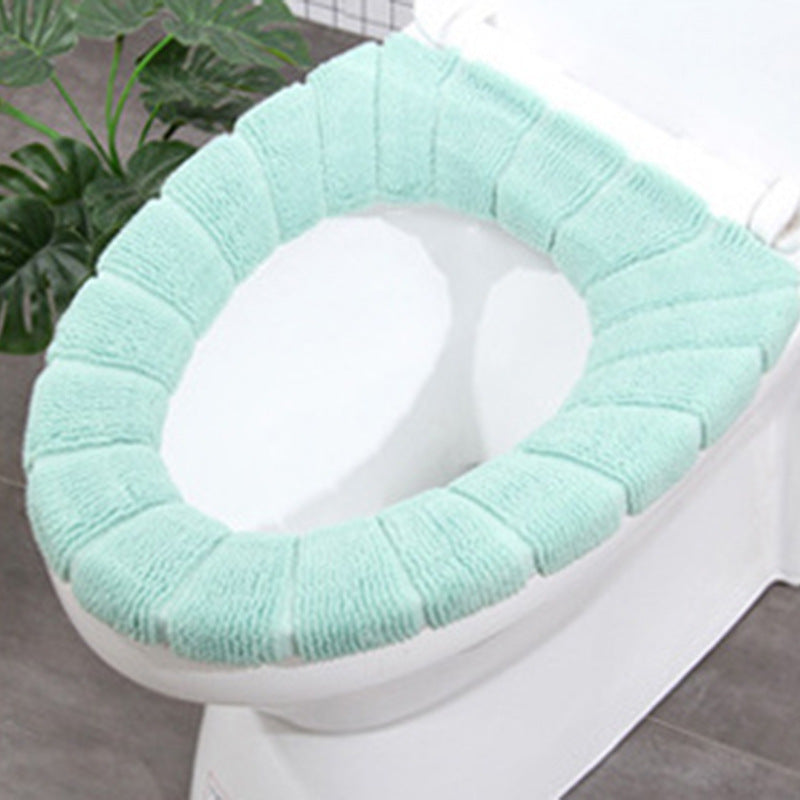Knitted toilet seat cover
