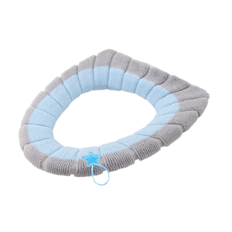 Knitted toilet seat cover