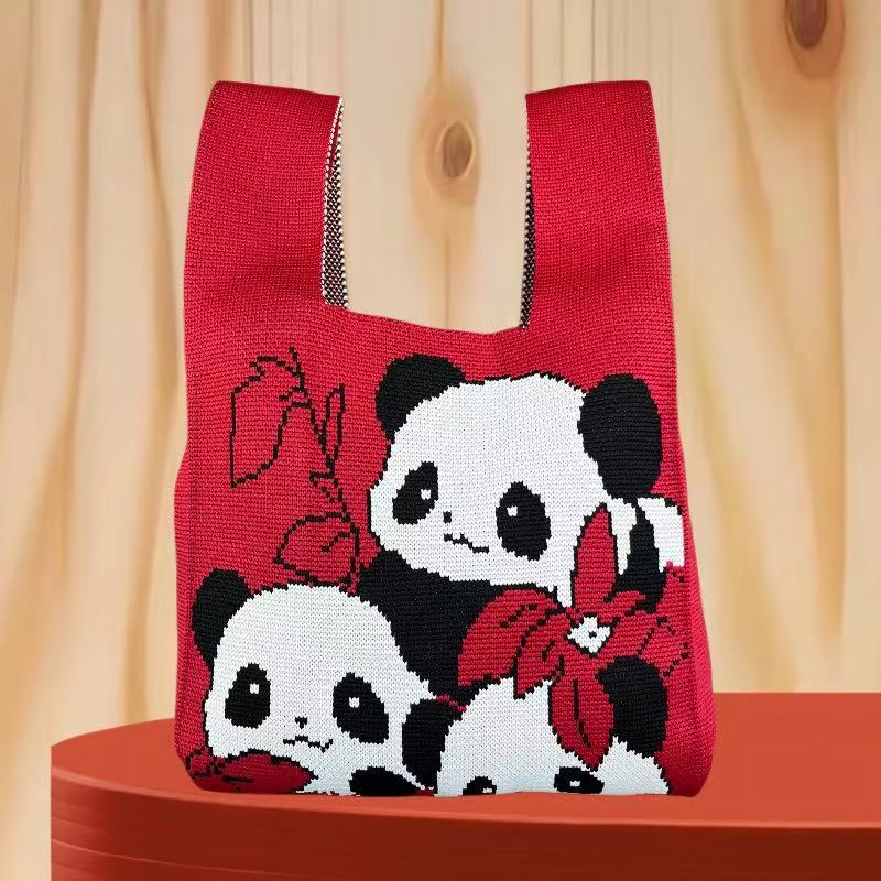 Knitted tote bag