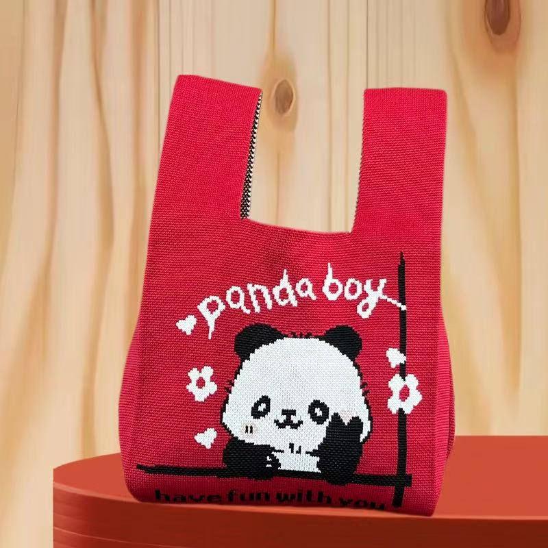 Knitted tote bag