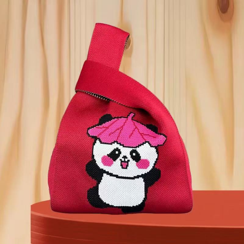 Knitted tote bag