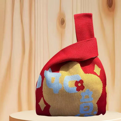 Knitted tote bag