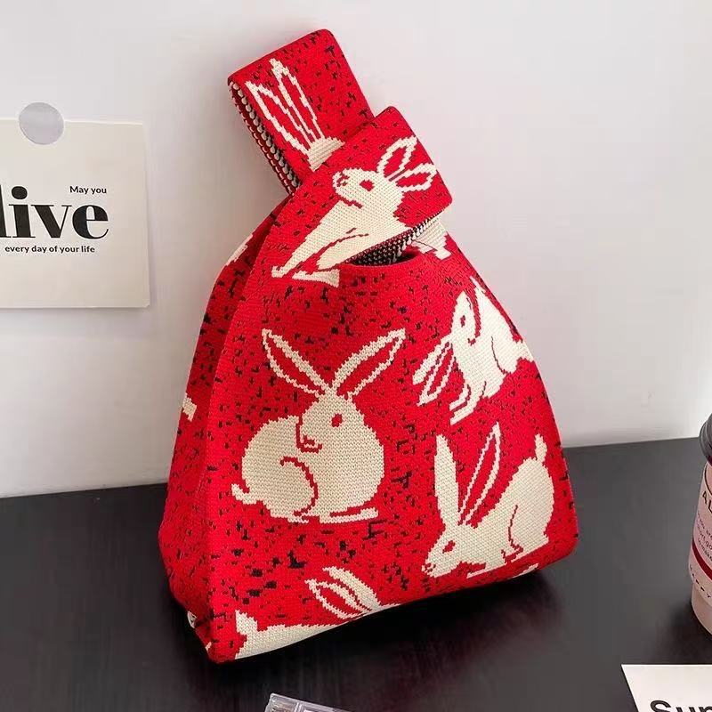 Knitted tote bag