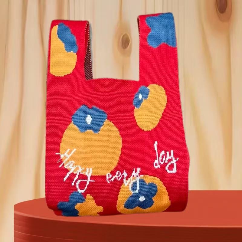 Knitted tote bag