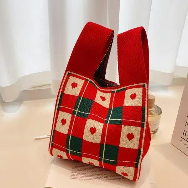 Knitted tote bag