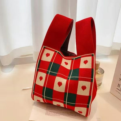 Knitted tote bag