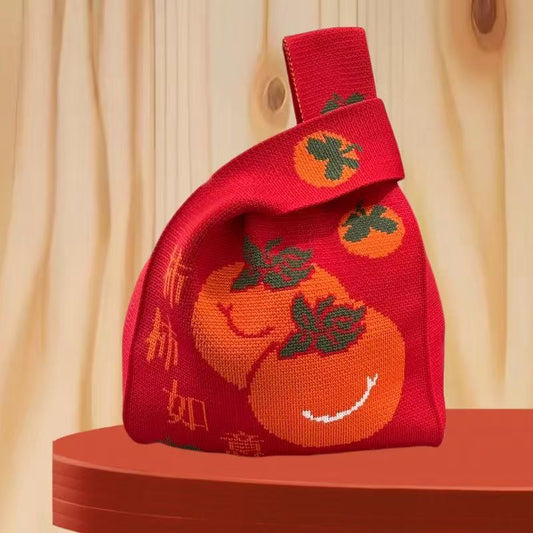 Knitted tote bag