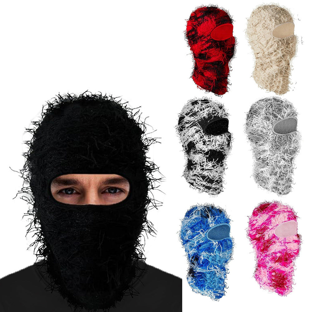 Knitted warm face mask