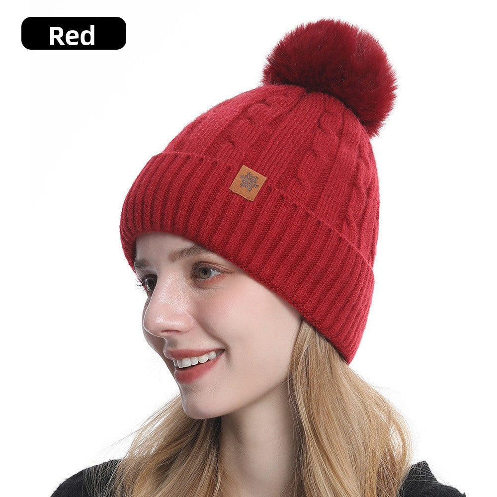 Knitted Winter Hat Scarf Gloves Set