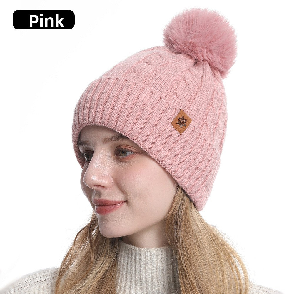 Knitted Winter Hat Scarf Gloves Set