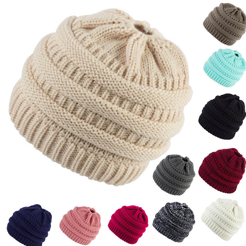Knitted wool hat