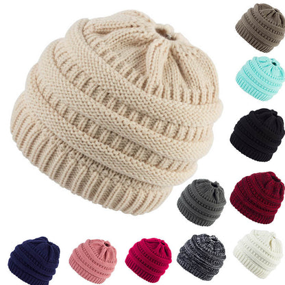 Knitted wool hat