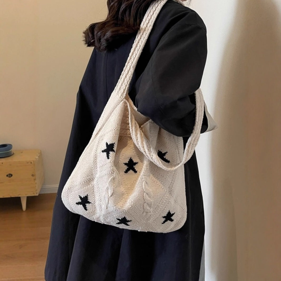 Knitted Woven Tote Bag