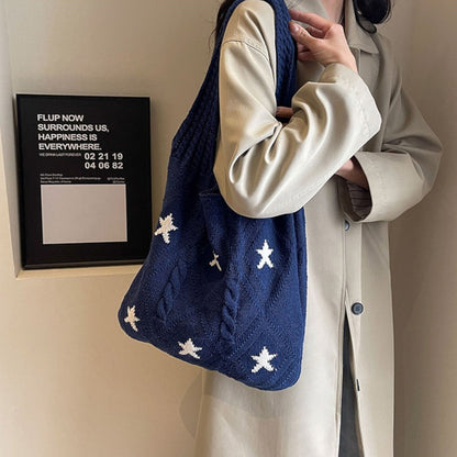 Knitted Woven Tote Bag