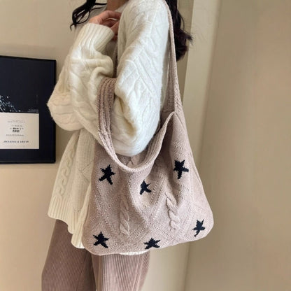 Knitted Woven Tote Bag