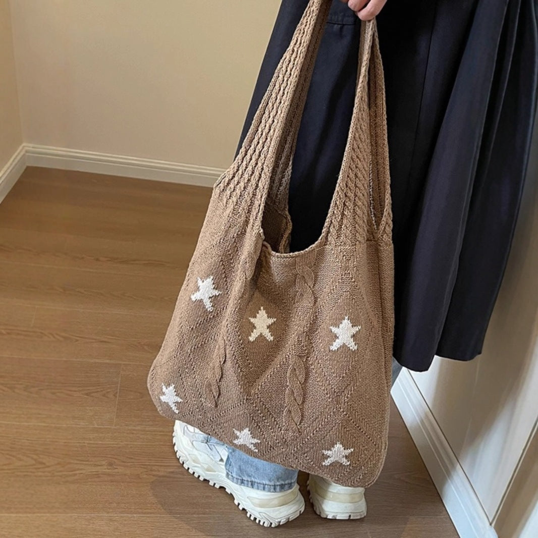 Knitted Woven Tote Bag
