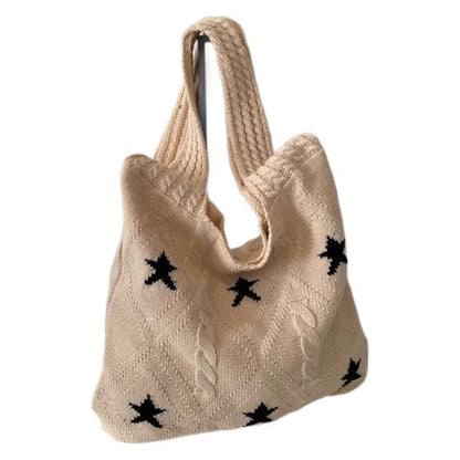Knitted Woven Tote Bag