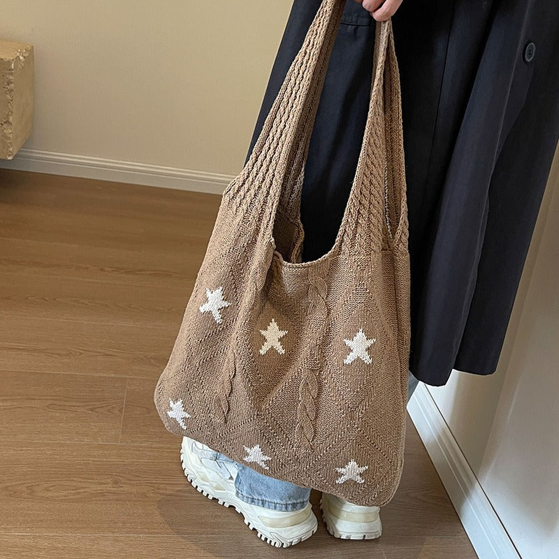 Knitted Woven Tote Bag