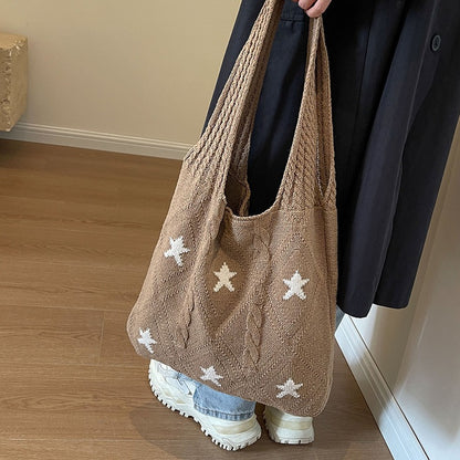 Knitted Woven Tote Bag