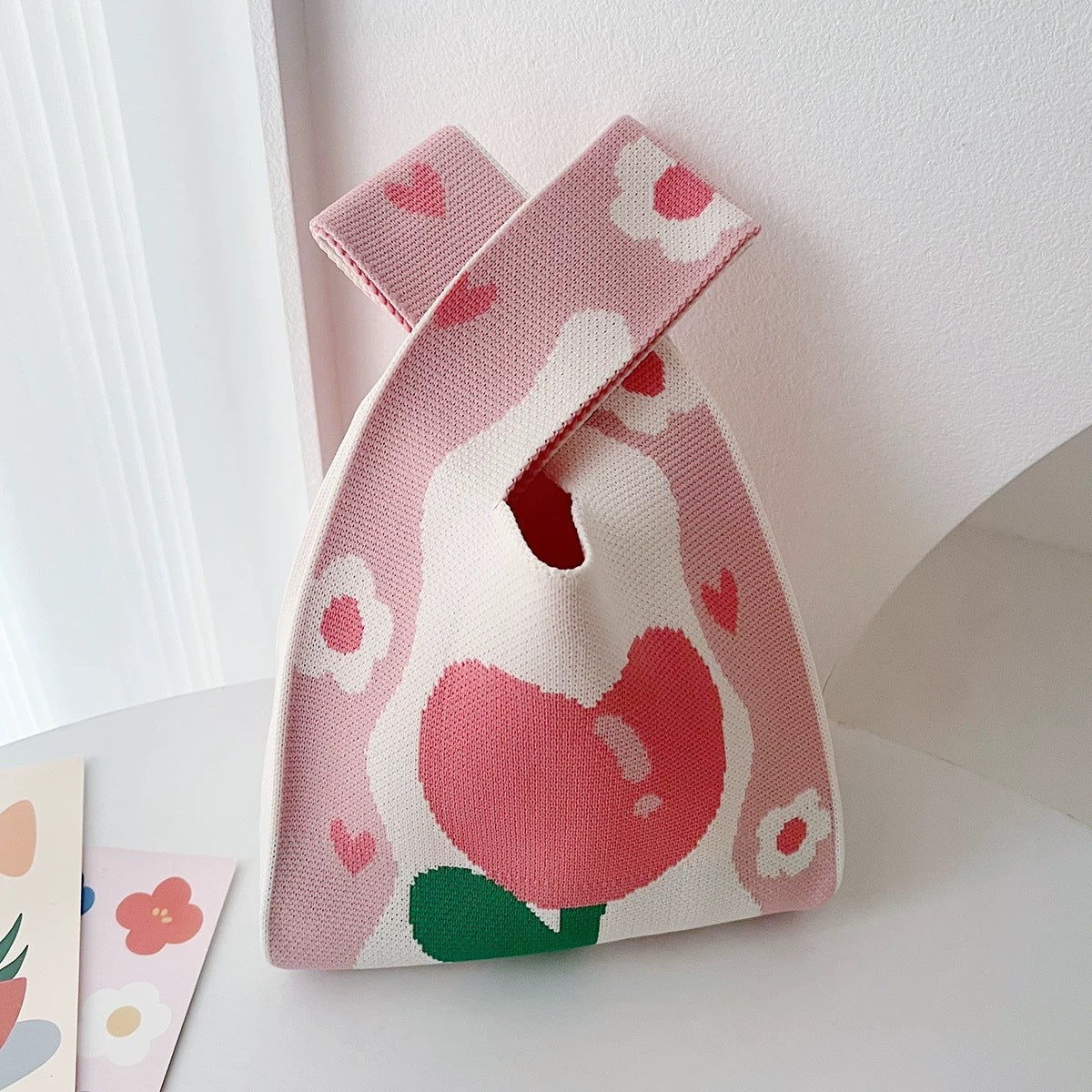 Knitted Yarn Bucket Bag